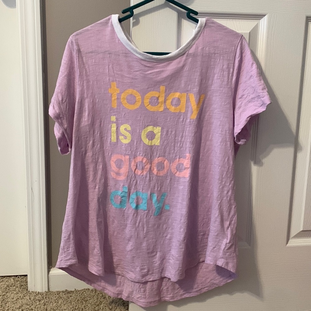 XL, light purple t-shirt from old navy